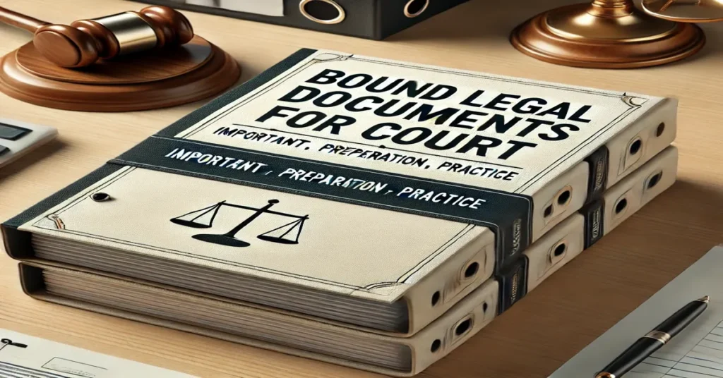 bound legal documents for court